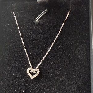 Elegant Silver Heart Pendant Necklace